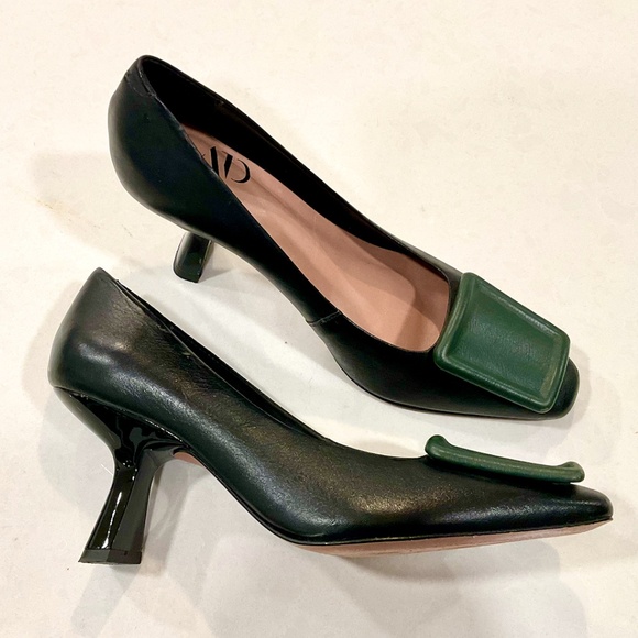 ATELIER PIETRINI Italy Heels Black Green  Size 37 - Picture 1 of 10